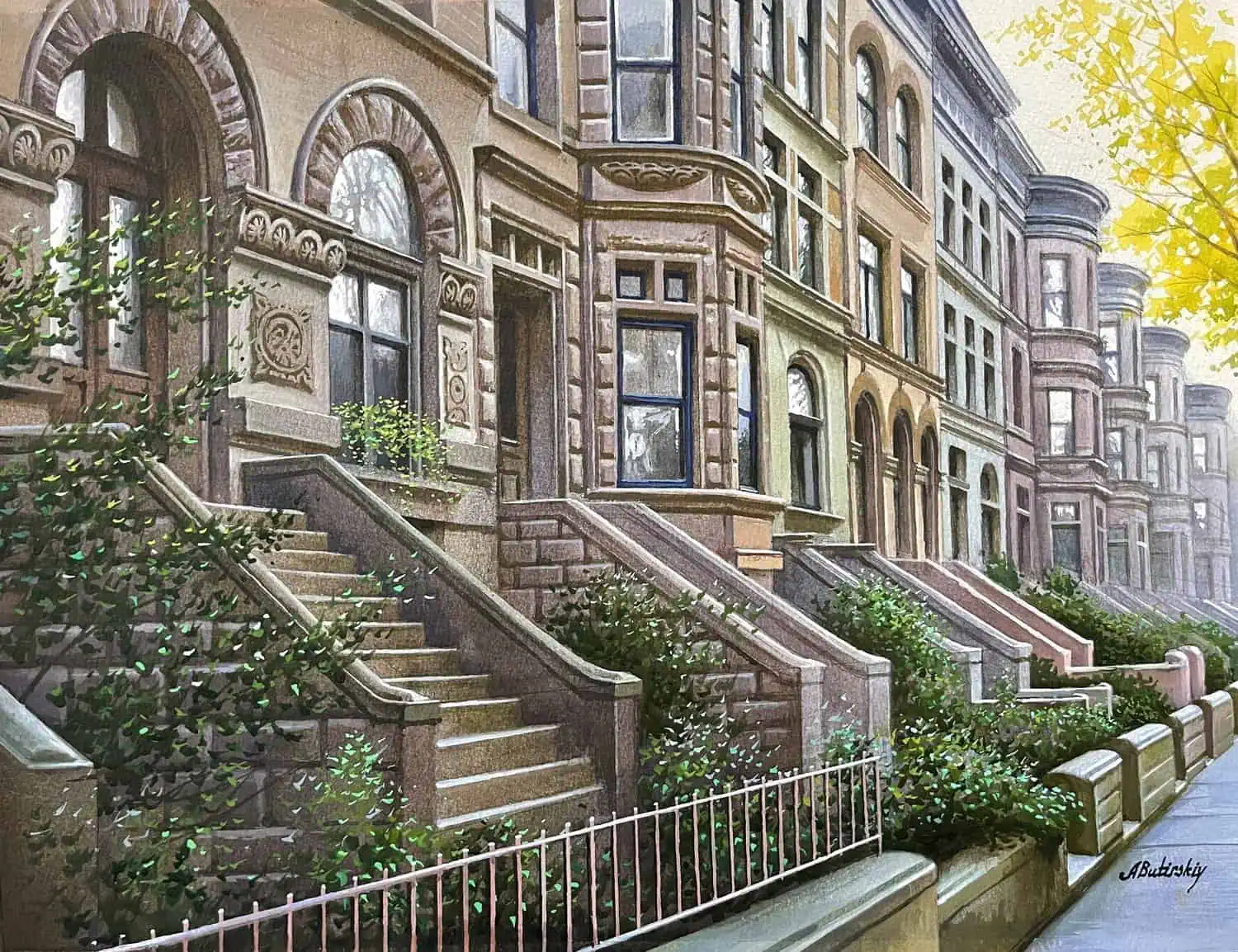 Colorful Brownstones of NY